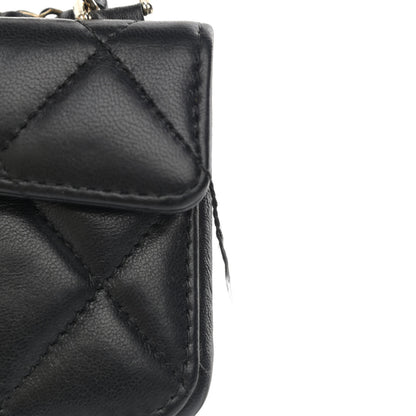 Chanel Lambskin Quilted iPhone XII Pro Case With Chain Black 11 of 12