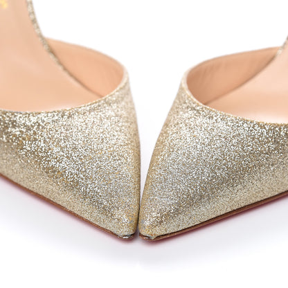 Christian Louboutin Glitter Ever 100 Pumps 38 Platine 11 of 12