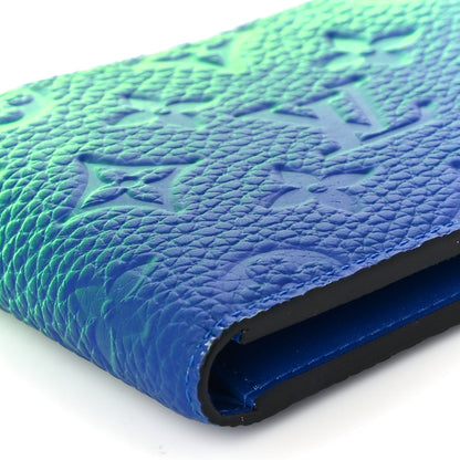 Louis Vuitton Taurillon Illusion Slender Wallet Bleu Vert 8 of 10