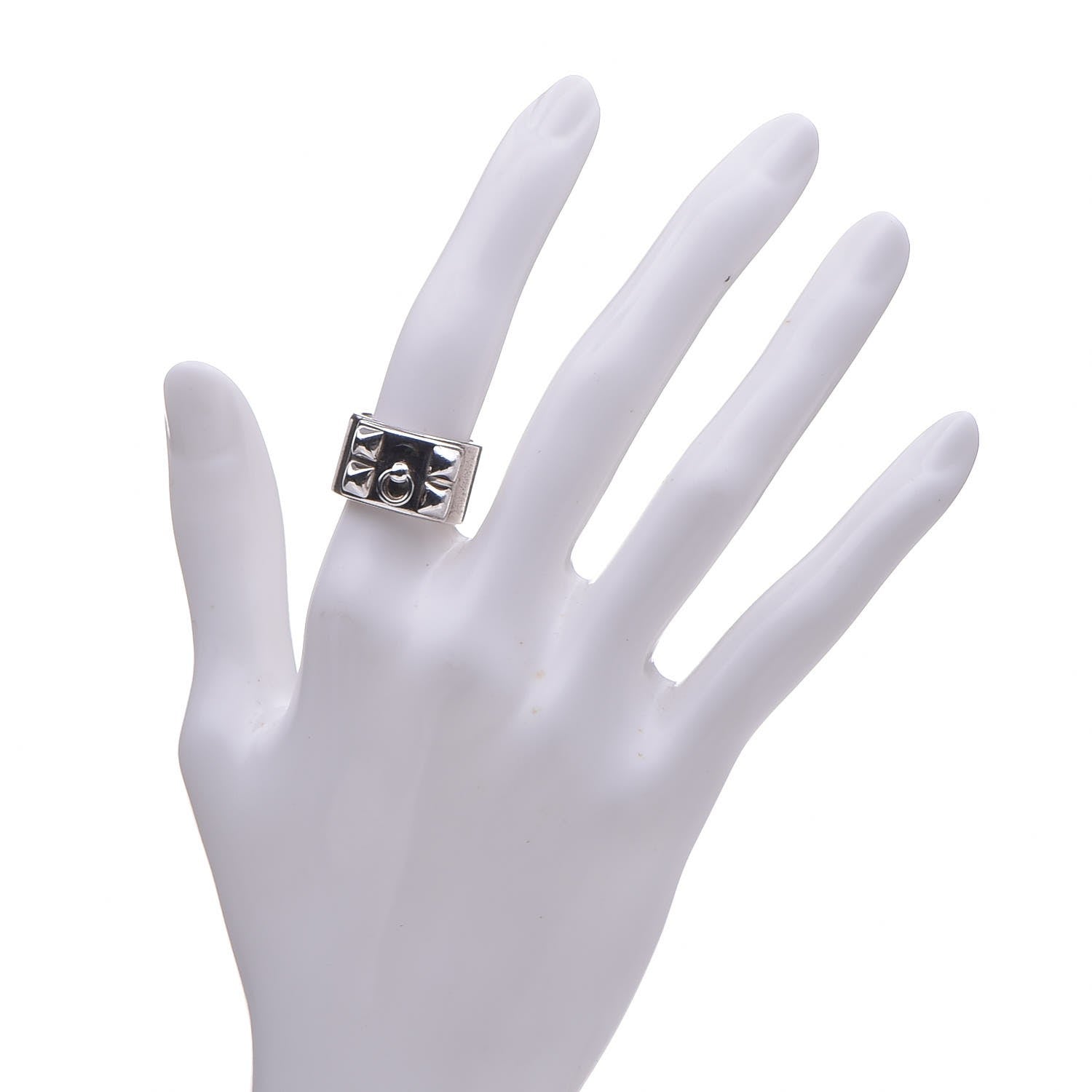 Hermes Sterling Silver Collier De Chien CDC Ring 51 5.75 2 of 6