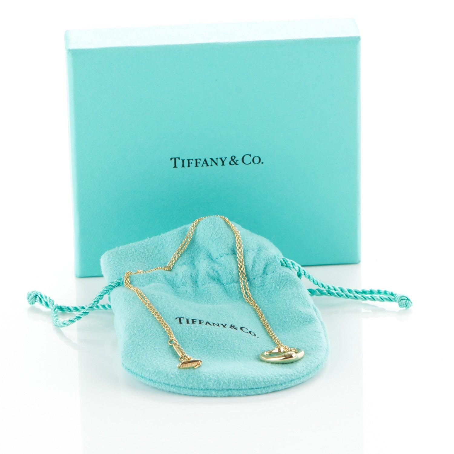 Tiffany 18K Yellow Gold Yellow Diamond Elsa Peretti Open Heart Pendant Necklace 8 of 8