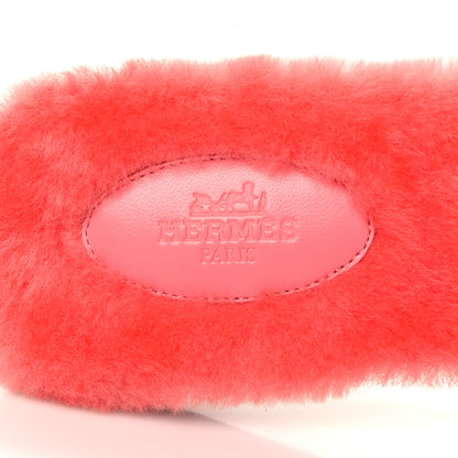 Hermes Woolskin Oran Sandals 42 Rose Du Desert 7 of 8