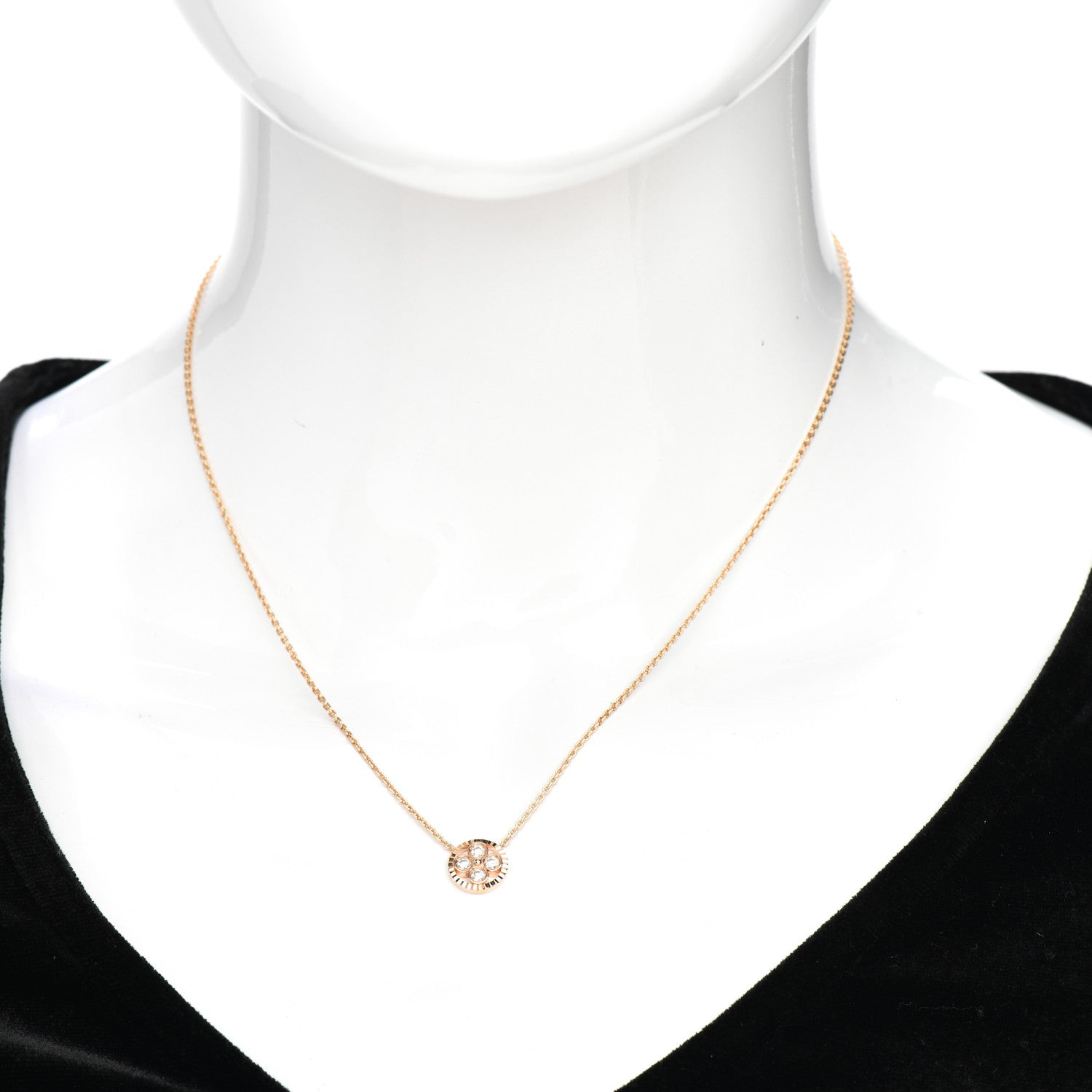 Louis Vuitton 18K Pink Gold Diamond Blossom BB Pendant Necklace 2 of 4