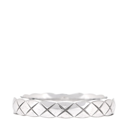 Chanel 18K White Gold Mini Coco Crush Ring 51 5.75 1 of 5