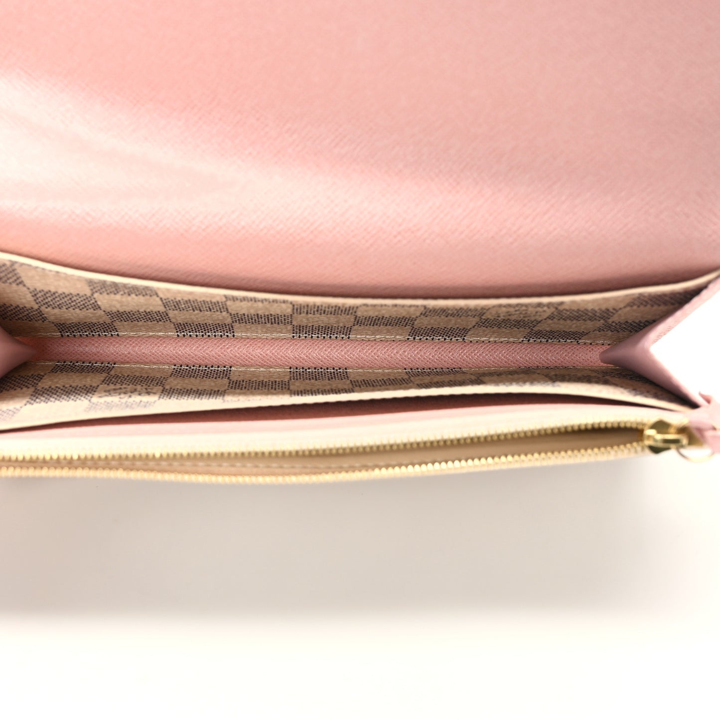 Damier Azur Emilie Wallet Rose Ballerine