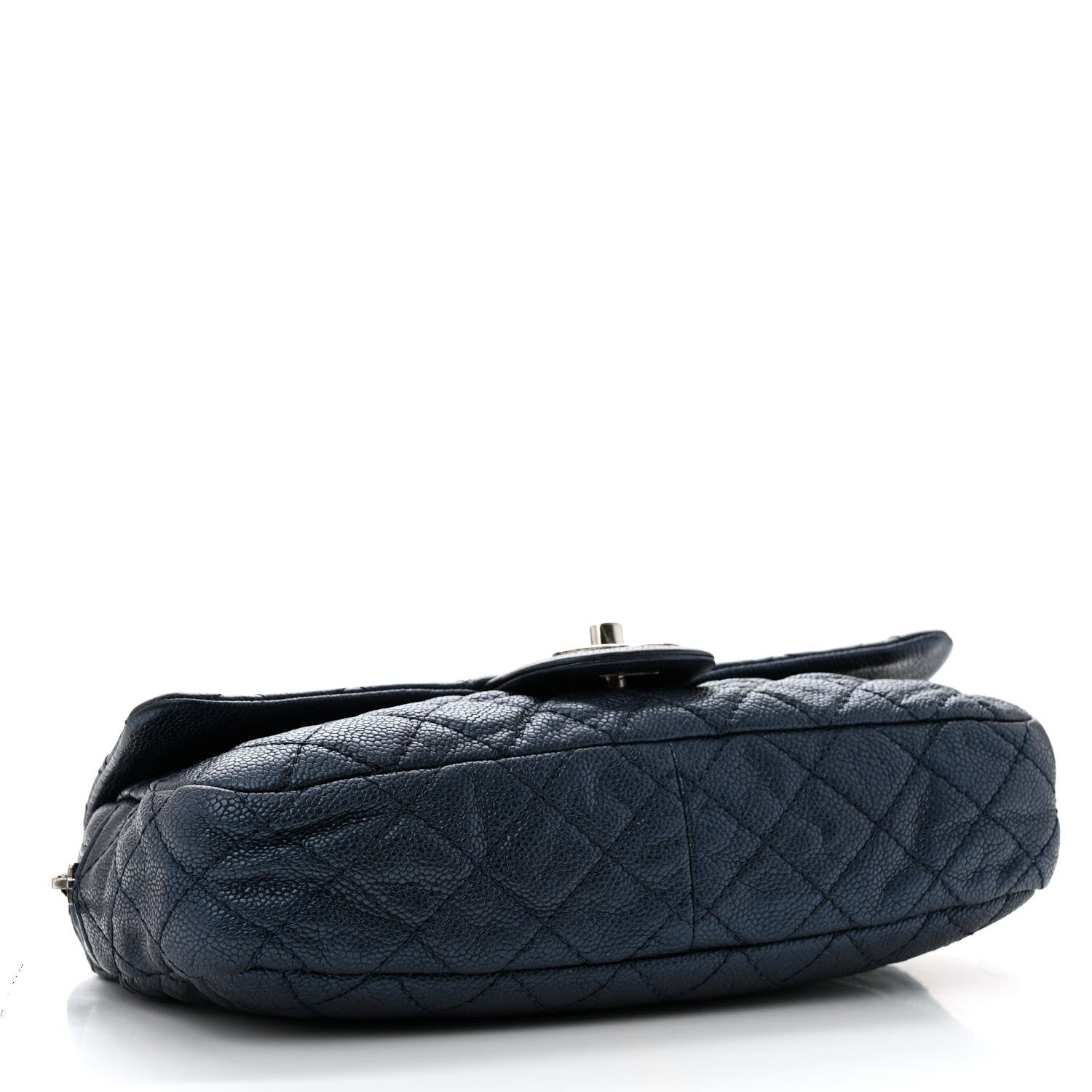 Chanel Iridescent Caviar Quilted Jumbo Easy Flap Dark Blue 4 of 13