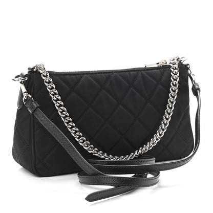 Prada Nylon Tessuto Impuntu Quilted Crossbody Bag Black 2 of 10