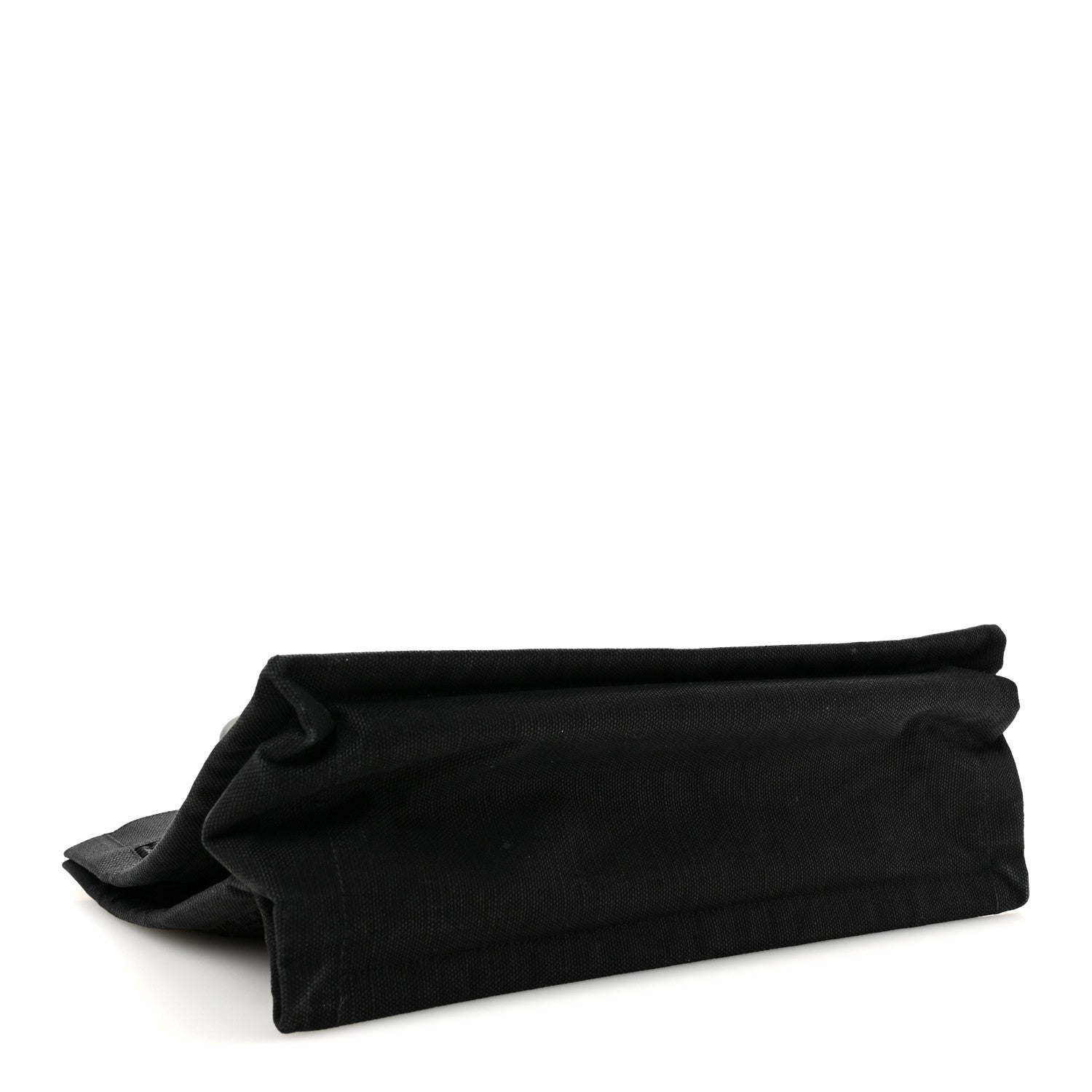 Saint Laurent Raffia Linen Calfskin Small Rive Gauche Tote Black 4 of 14