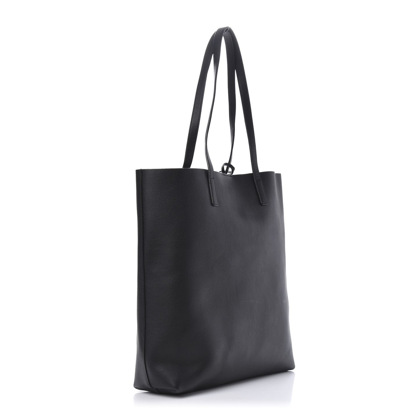 Calfskin Medium Shopping Tote Black
