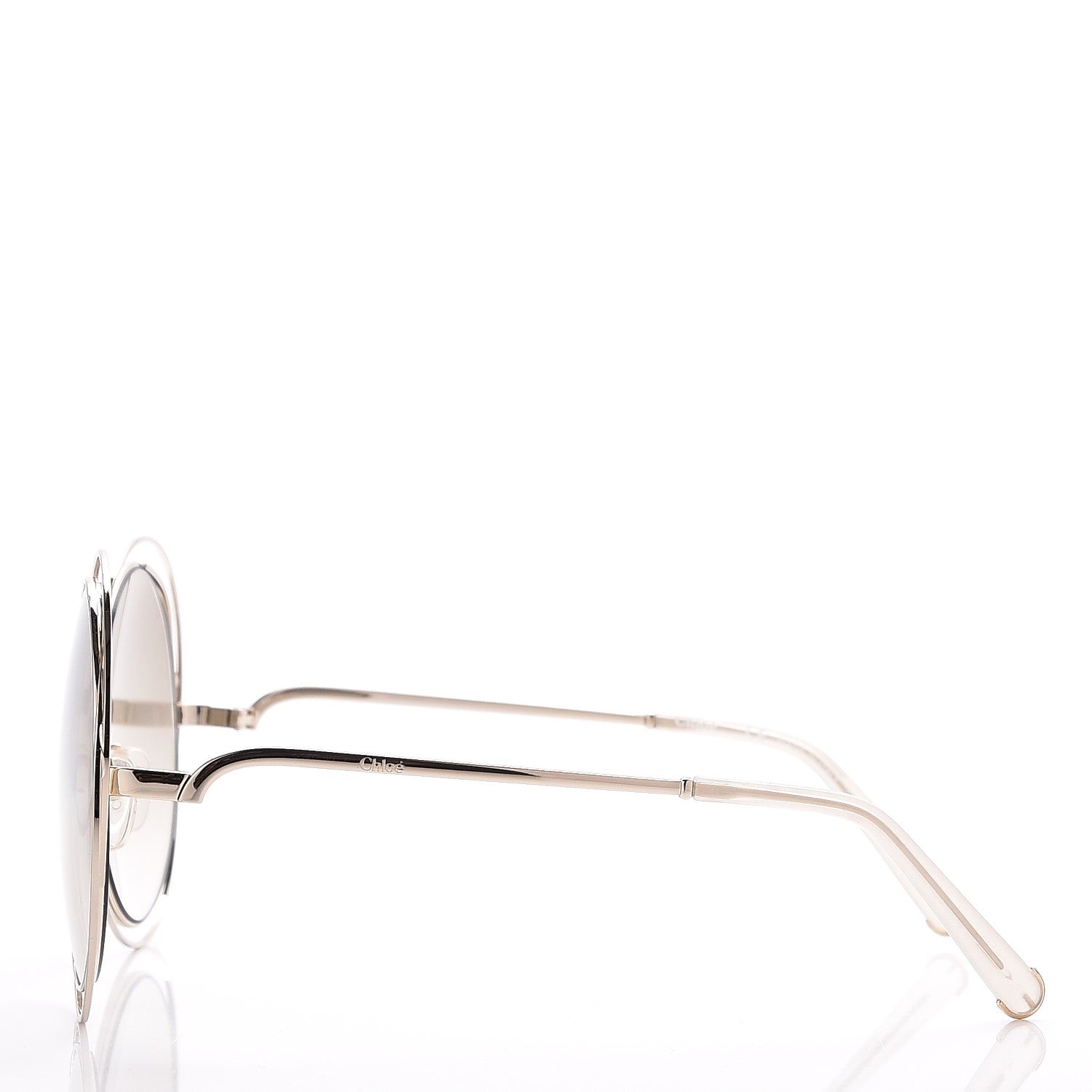 Chloe Oversize Round Carlina Oversized Round Sunglasses CE114S Gold Peach Pink 3 of 6