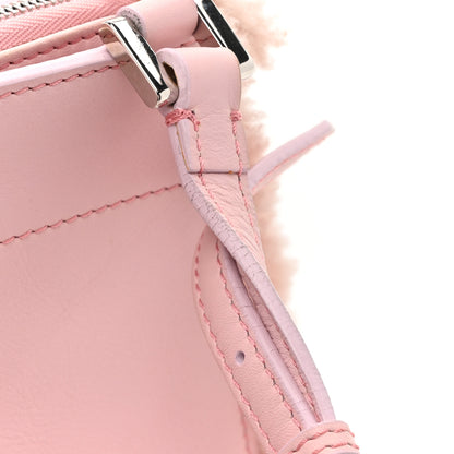 Loro Piana Calfskin Shearling Milky Way Odessa Shoulder Bag Pink 13 of 15