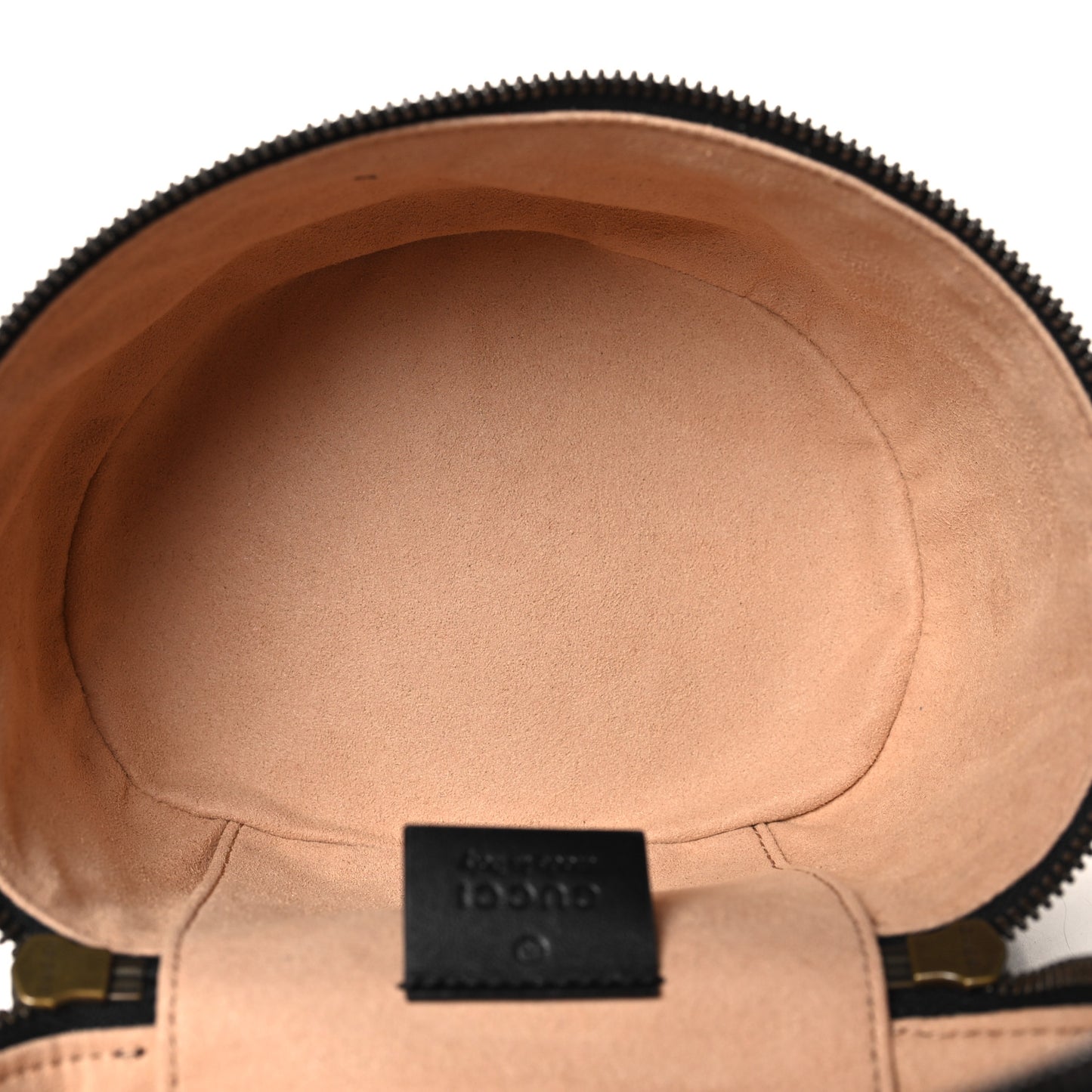 Calfskin Matelasse Mini GG Marmont Round Backpack Black