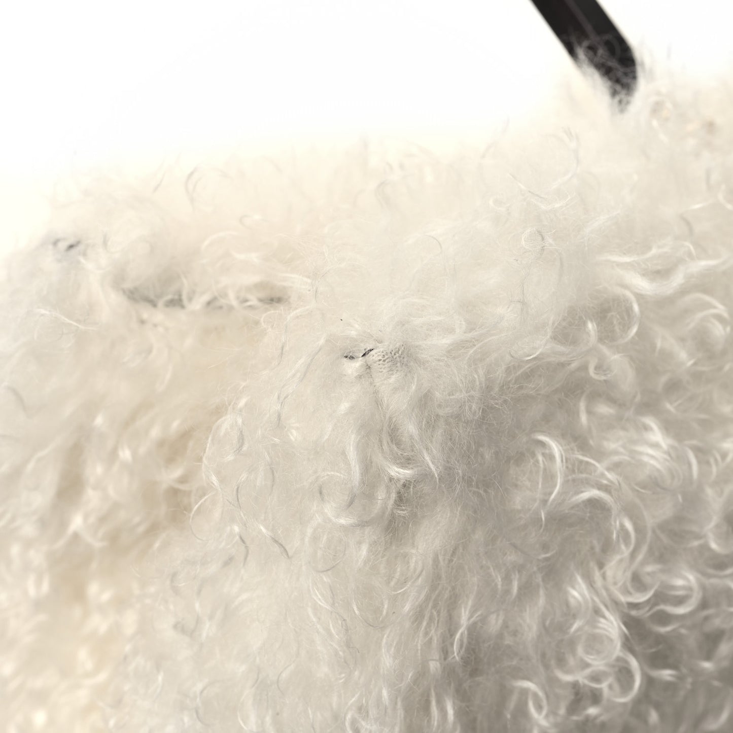 Mohair Vitello Aura Logo Large Fendi Sunshine Shopper Tote White Ebano
