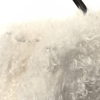 Fendi Mohair Vitello Aura Logo Large Fendi Sunshine Shopper Tote White Ebano 11 of 11