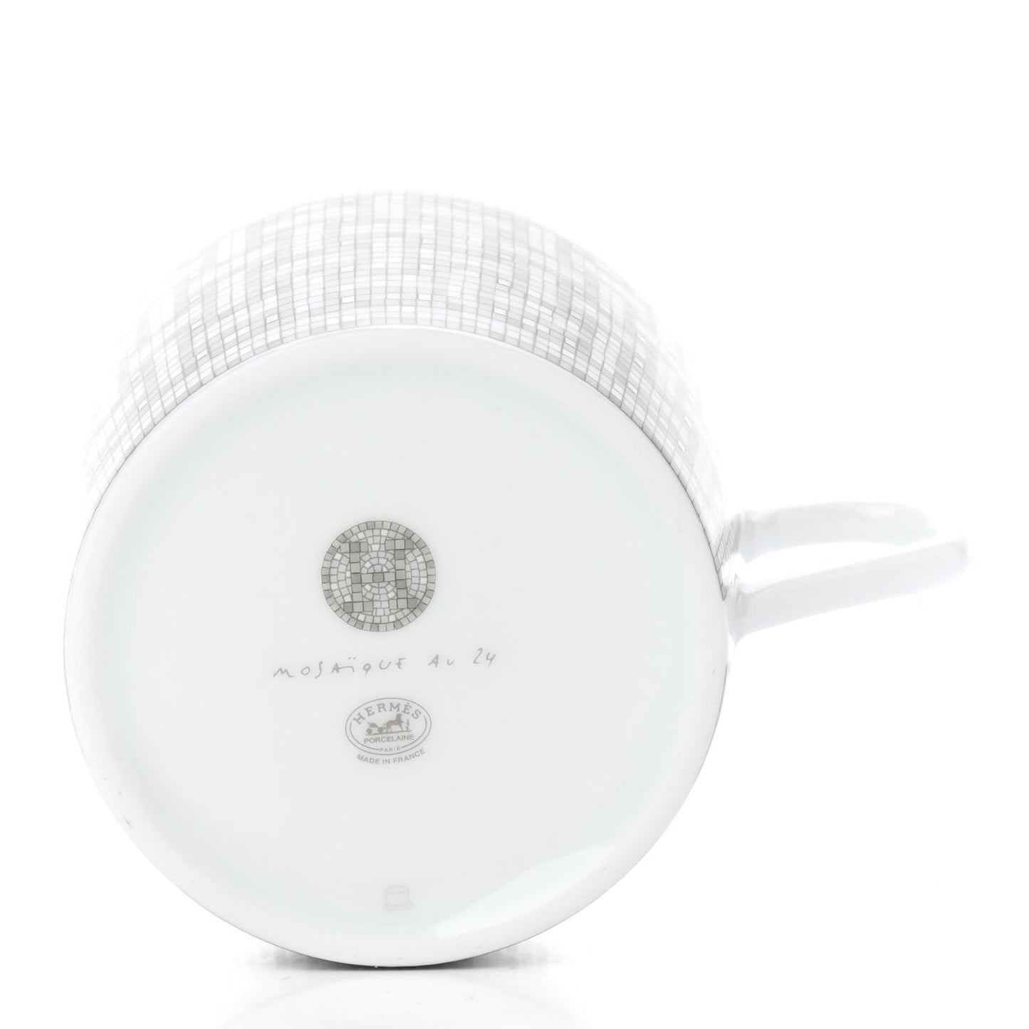 Porcelain 24 Mosaique Teapot Cup Set Platinum