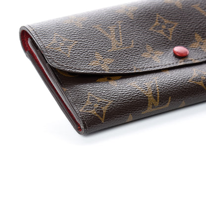 Louis Vuitton Monogram Emilie Wallet Red 7 of 14