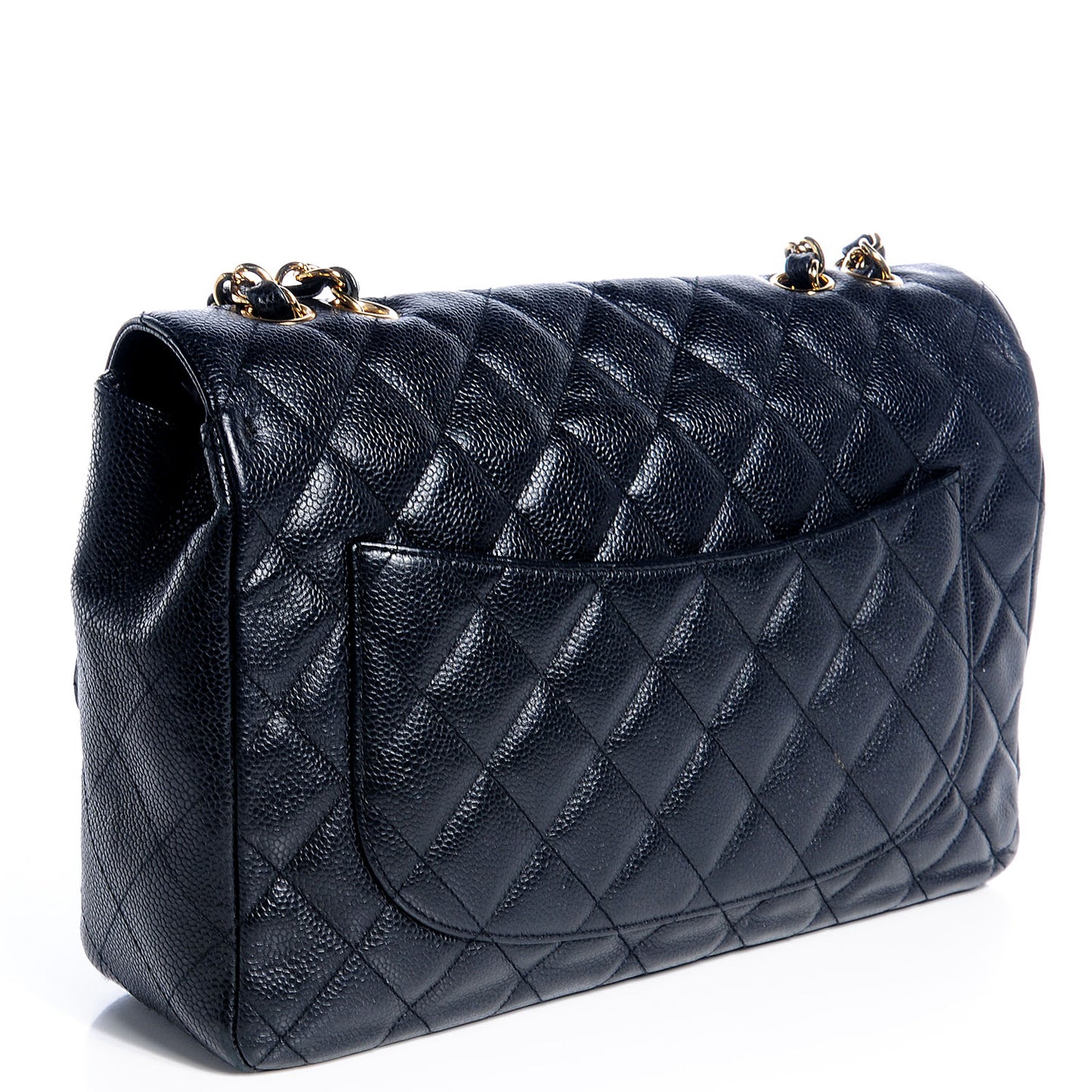 Caviar Jumbo Flap Black