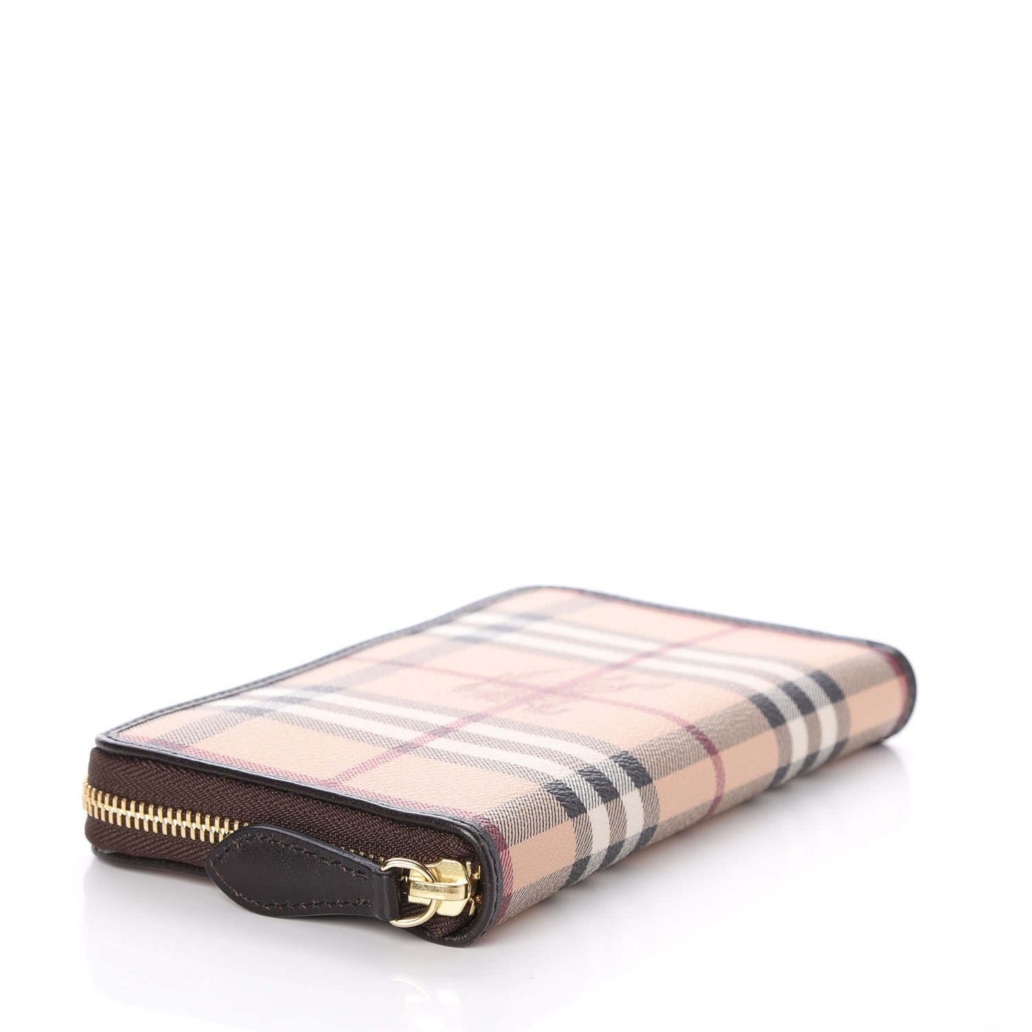 Burberry Haymarket Check Large Ziggy Zip Around Wallet Chocolate 4 of 8
