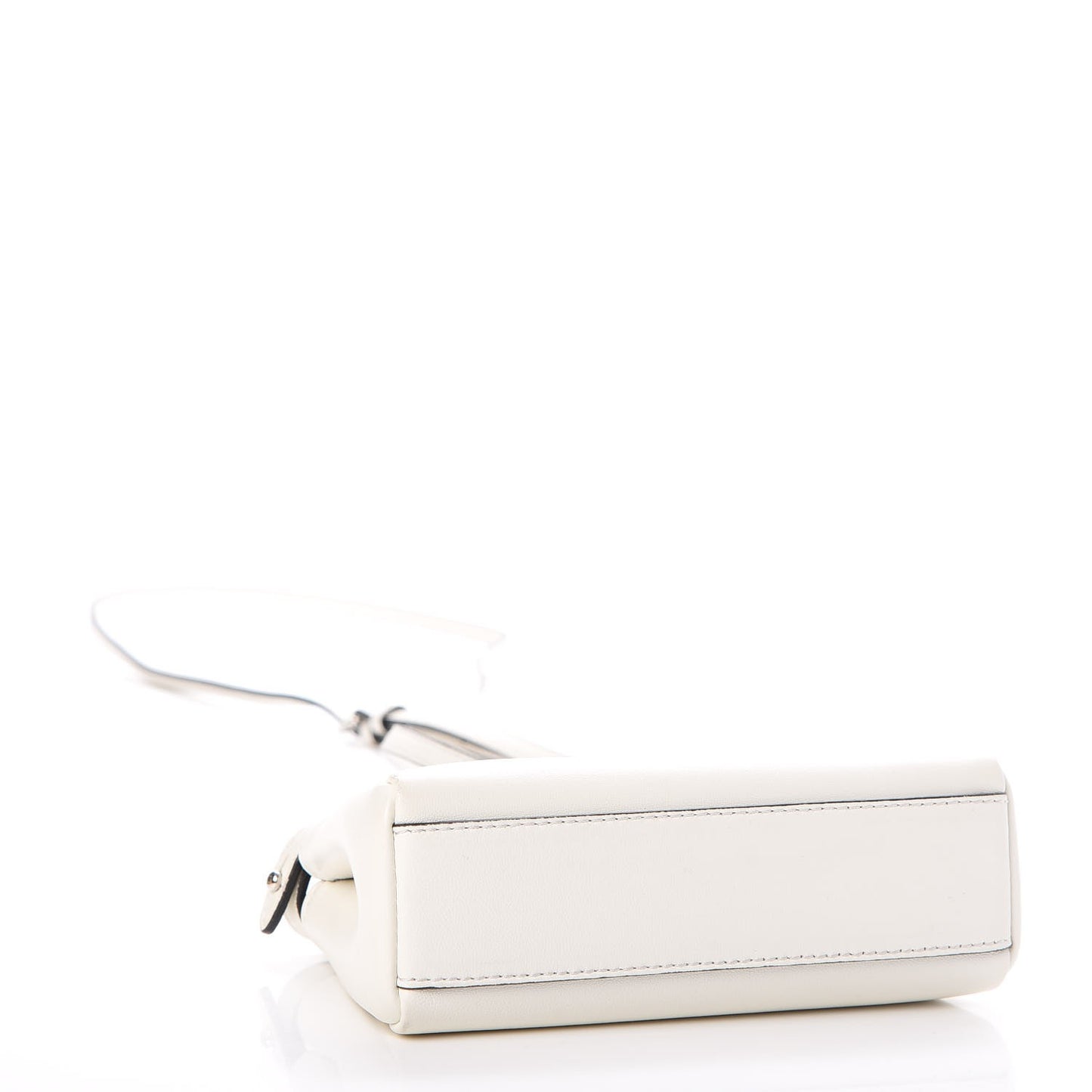 Shiny Nappa Micro Peekaboo Iconic Satchel White