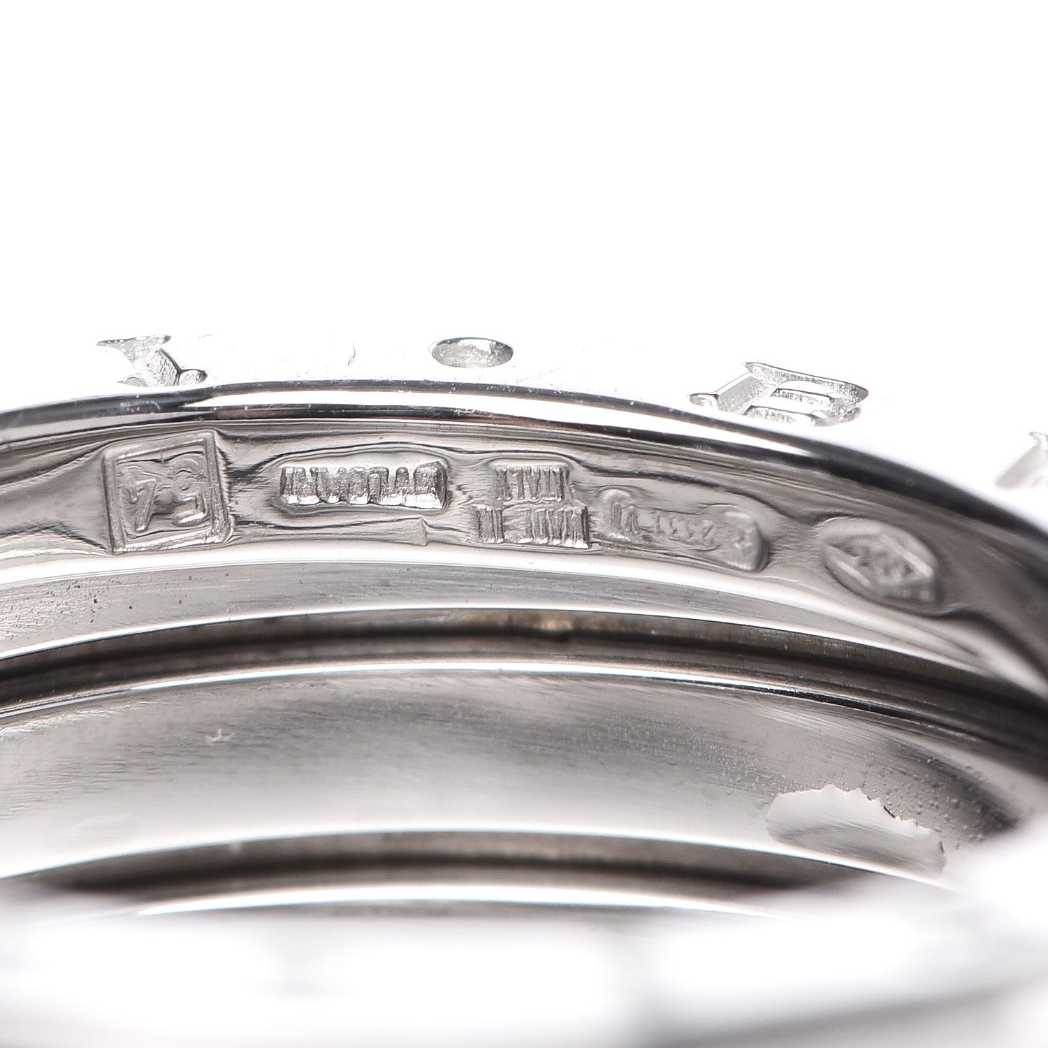 Bulgari 18K White Gold B.Zero1 Four-Band Ring 54 6.75 5 of 5