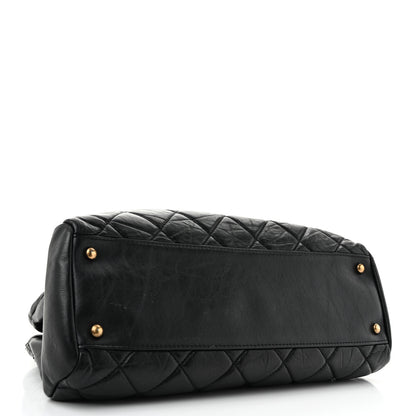 Chanel Aged Calfskin Large Just Mademoiselle Bowling Bag Black 6 of 27