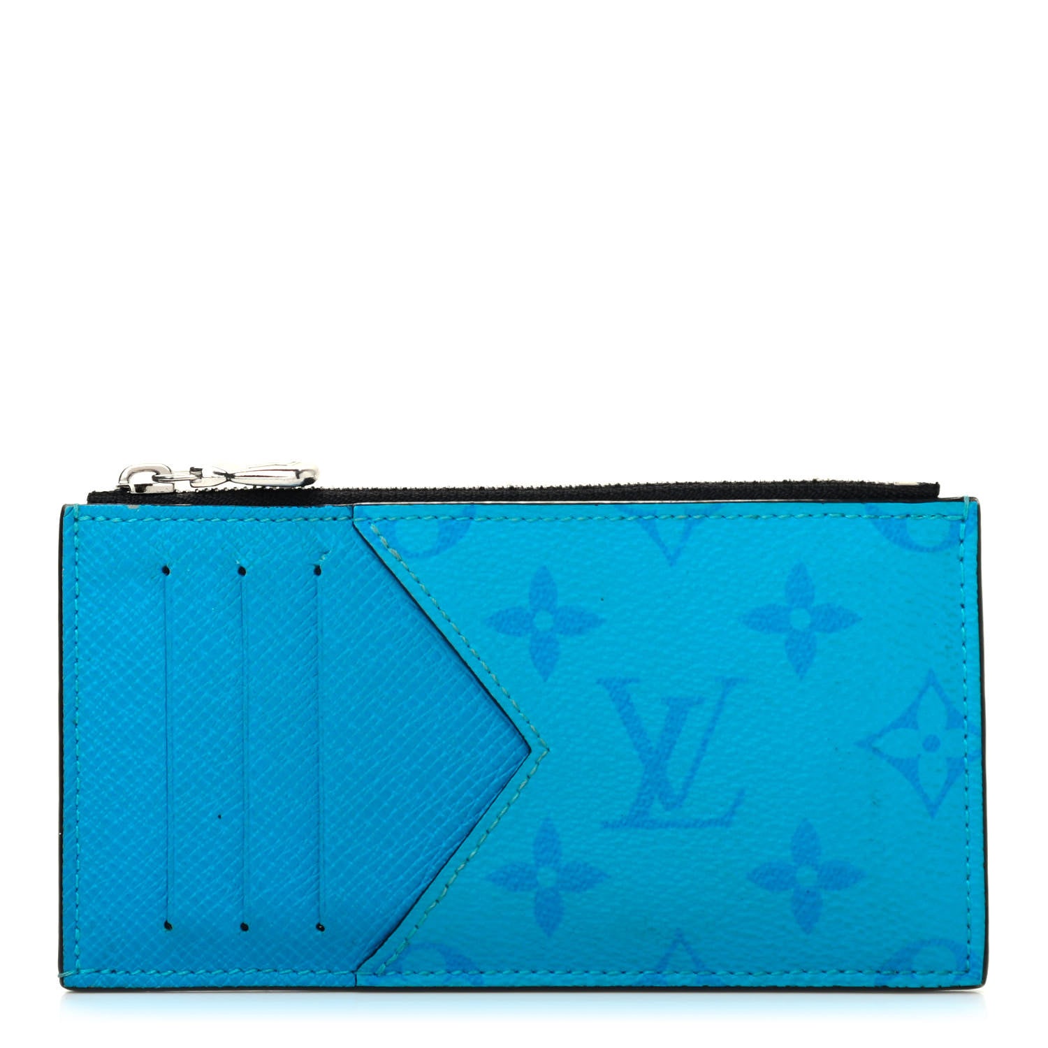 Louis Vuitton Taigarama Coin Card Holder Blue Lagoon 1 of 8