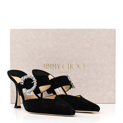 Jimmy Choo Suede Crystal Marta 90 Mules 38 Black 8 of 8