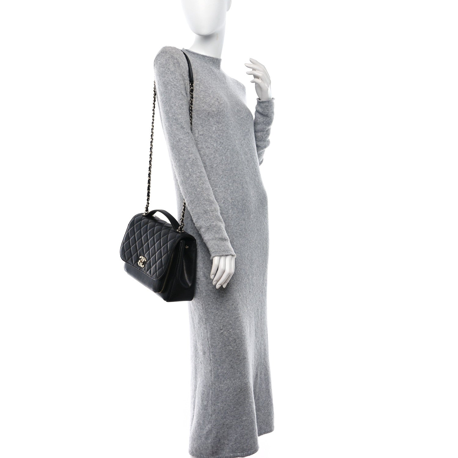 Chanel Caviar Quilted Large Business Affinity Flap Black 2 of 12