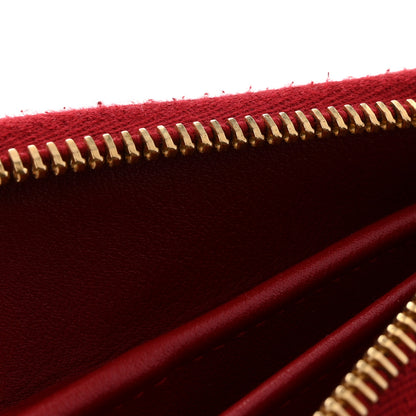 Saint Laurent Chevre Belle De Jour Zip Around Wallet Rouge Orient 7 of 7