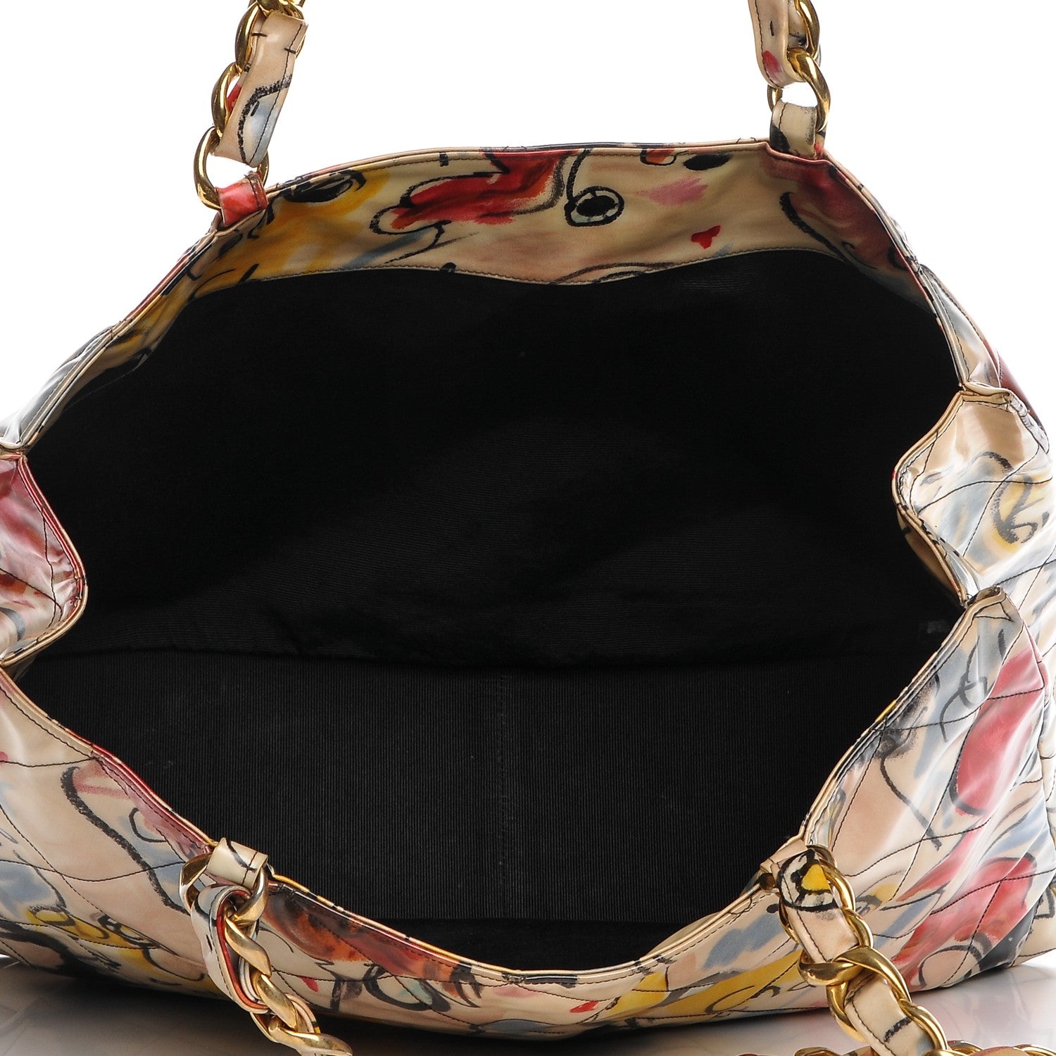 Chanel Coated Canvas XL Graffiti Tote Beige 5 of 7