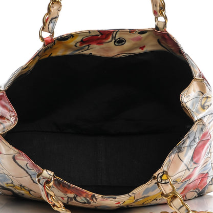 Chanel Coated Canvas XL Graffiti Tote Beige 5 of 7
