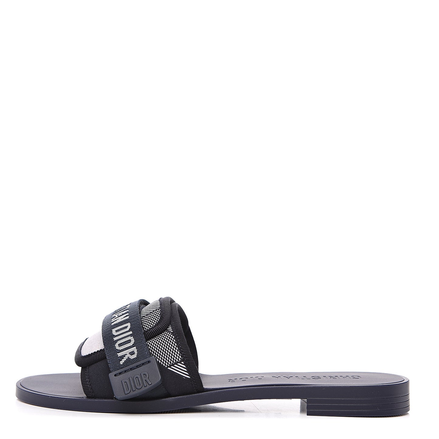 Technical Stretch Fabric Camouflage Dio(r)evolution Slide Sandals 38 Deep Blue