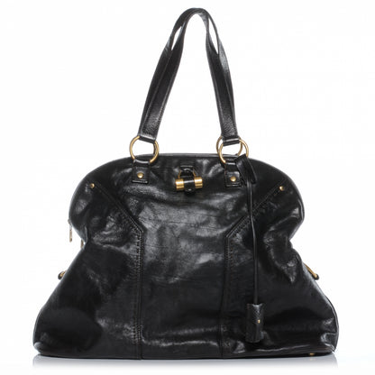Saint Laurent Leather Oversized Muse Dark Brown 1 of 9