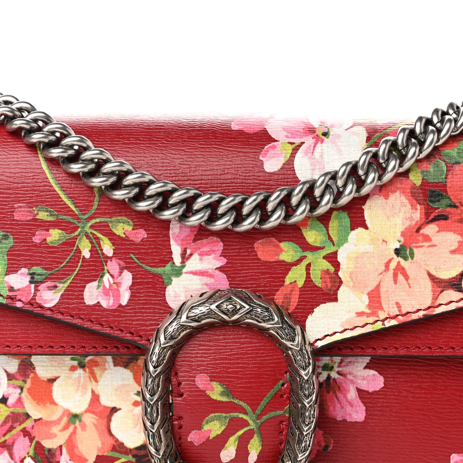 Gucci Calfskin Blooms Print Small Dionysus Shoulder Bag Romantic Cherry Multicolor 8 of 10