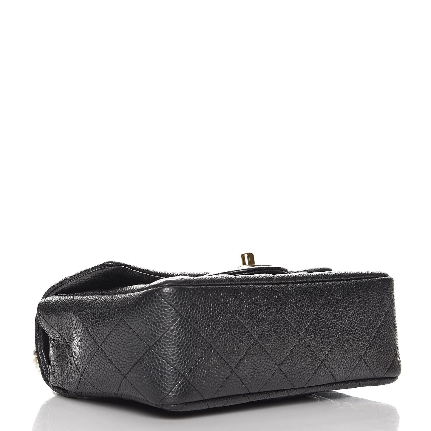 Caviar Quilted Mini Rectangular Flap Dark Charcoal