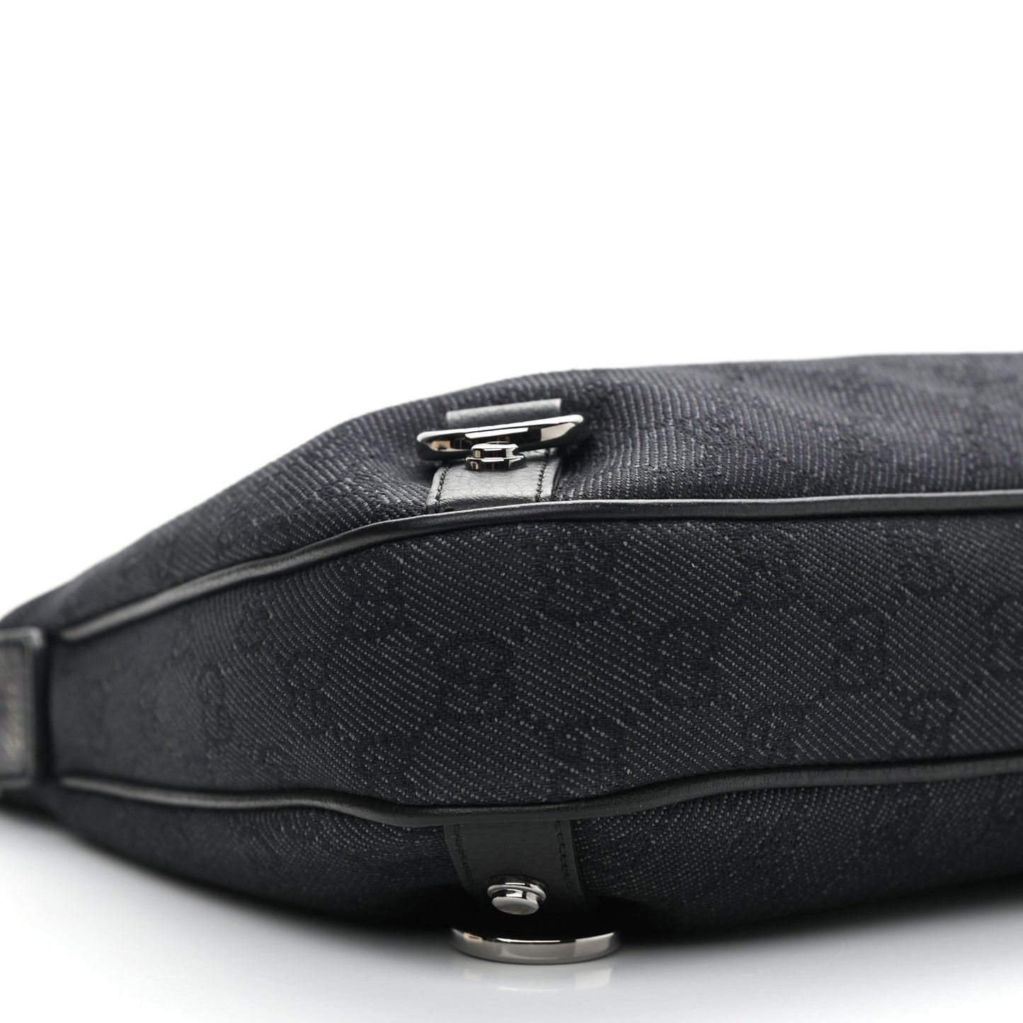 Denim Monogram Abbey D Ring Hobo Black