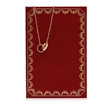 Cartier 18K Yellow Gold Diamond Interlocking LOVE Necklace 6 of 6