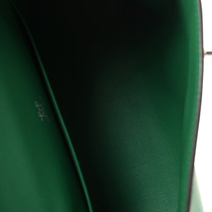 Hermes Swift Kelly Pochette Clutch Vert Vertigo 5 of 11