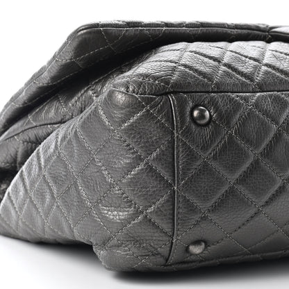 Chanel Metallic Calfskin Quilted XXL Travel Flap Bag Silver 9 of 10