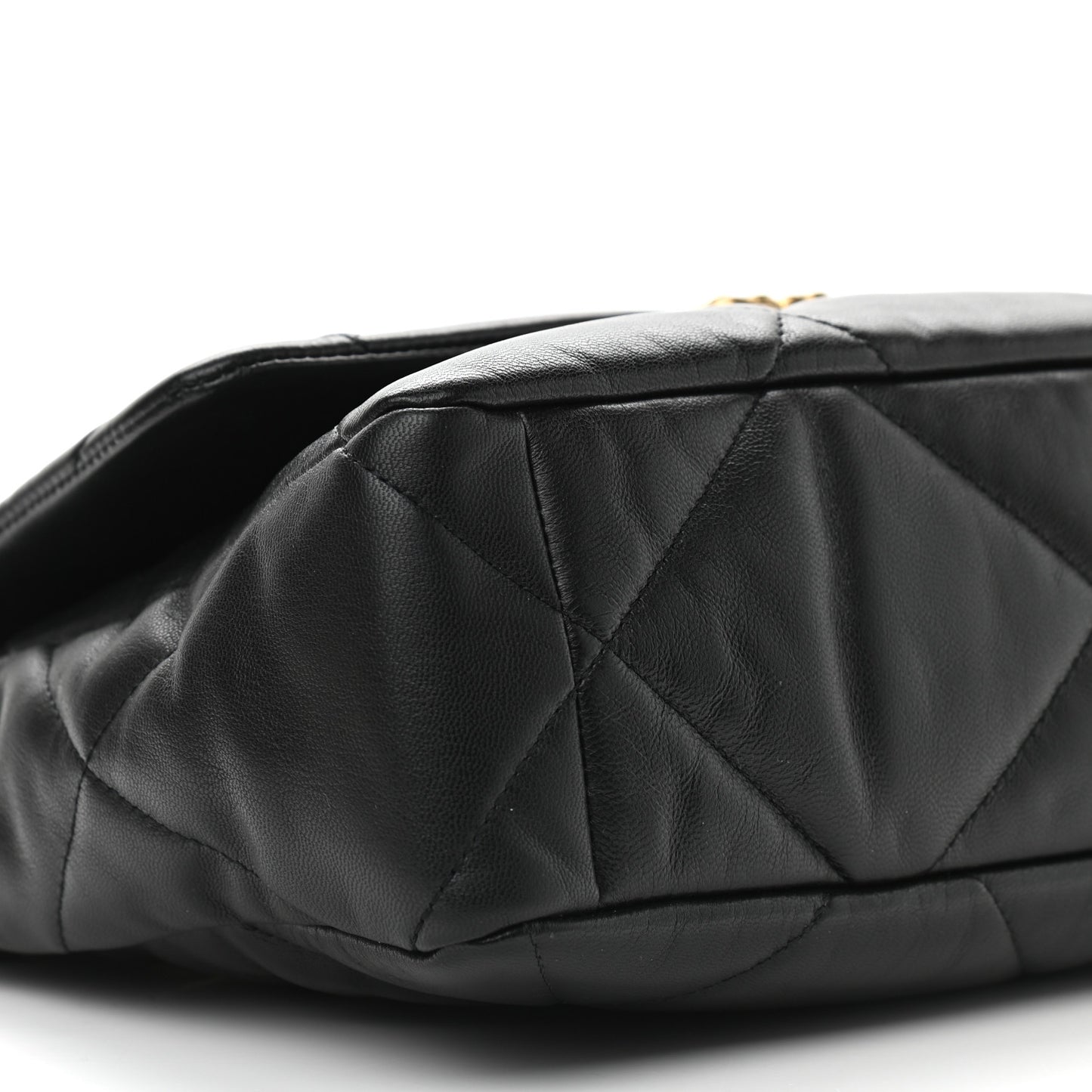 Lambskin Quilted Large Chanel 19 Flap Black