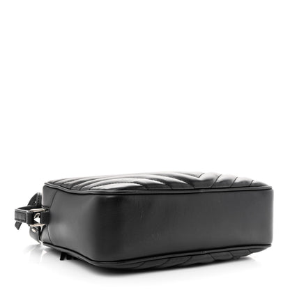 Saint Laurent Calfskin Matelasse Monogram Lou Camera Bag Black 4 of 13