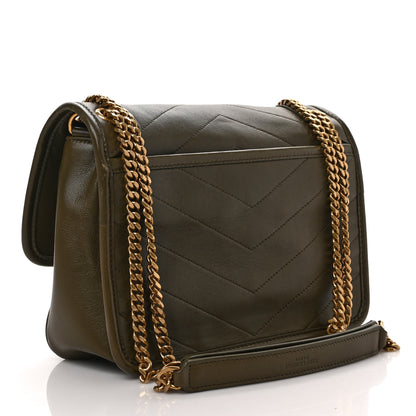 Saint Laurent Lambskin Matelasse Monogram Baby Niki Chain Satchel Seawood 3 of 8