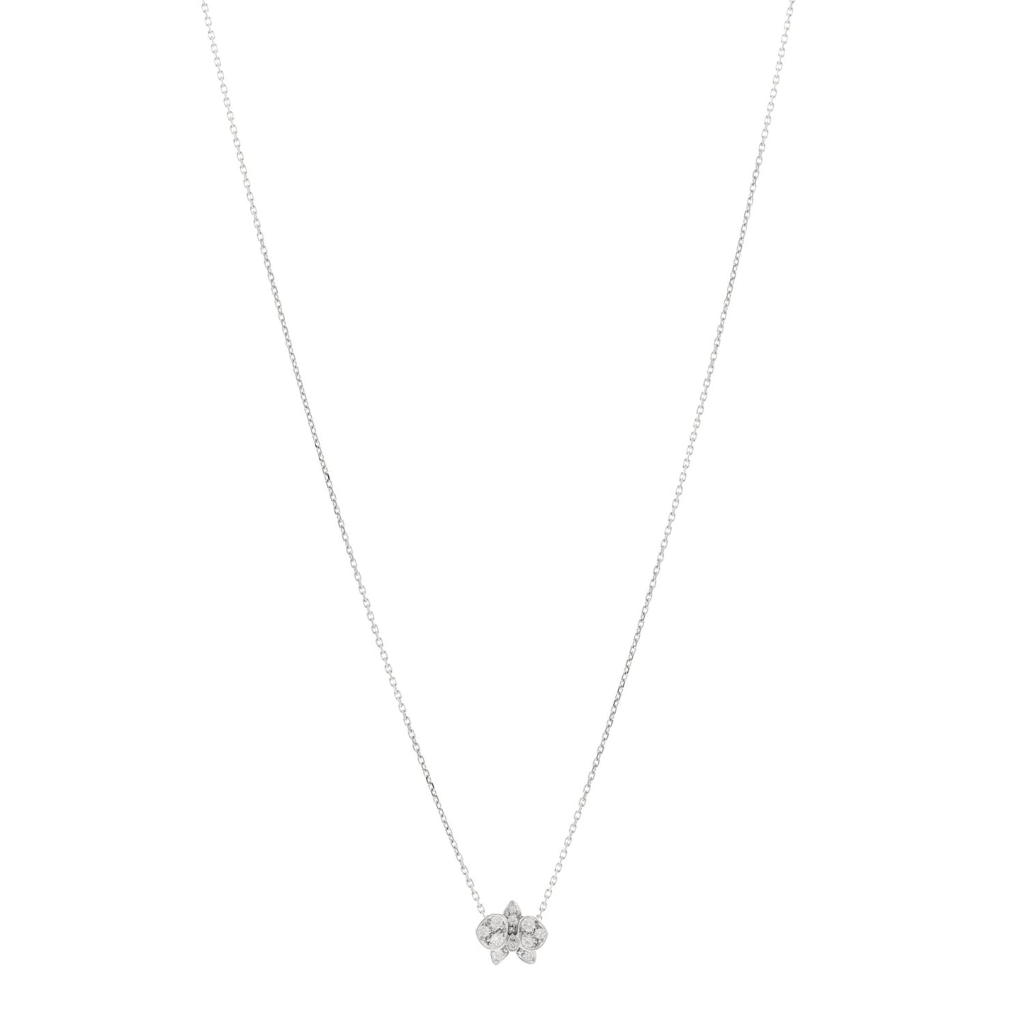 18K White Gold Diamond Caresse D'Orchidees Par Cartier Necklace