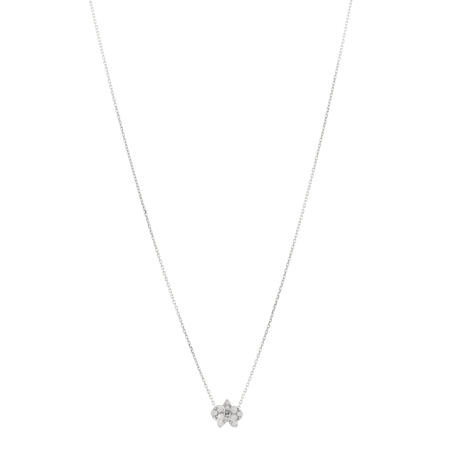 Cartier 18K White Gold Diamond Caresse D'Orchidees Par Cartier Necklace 1 of 4