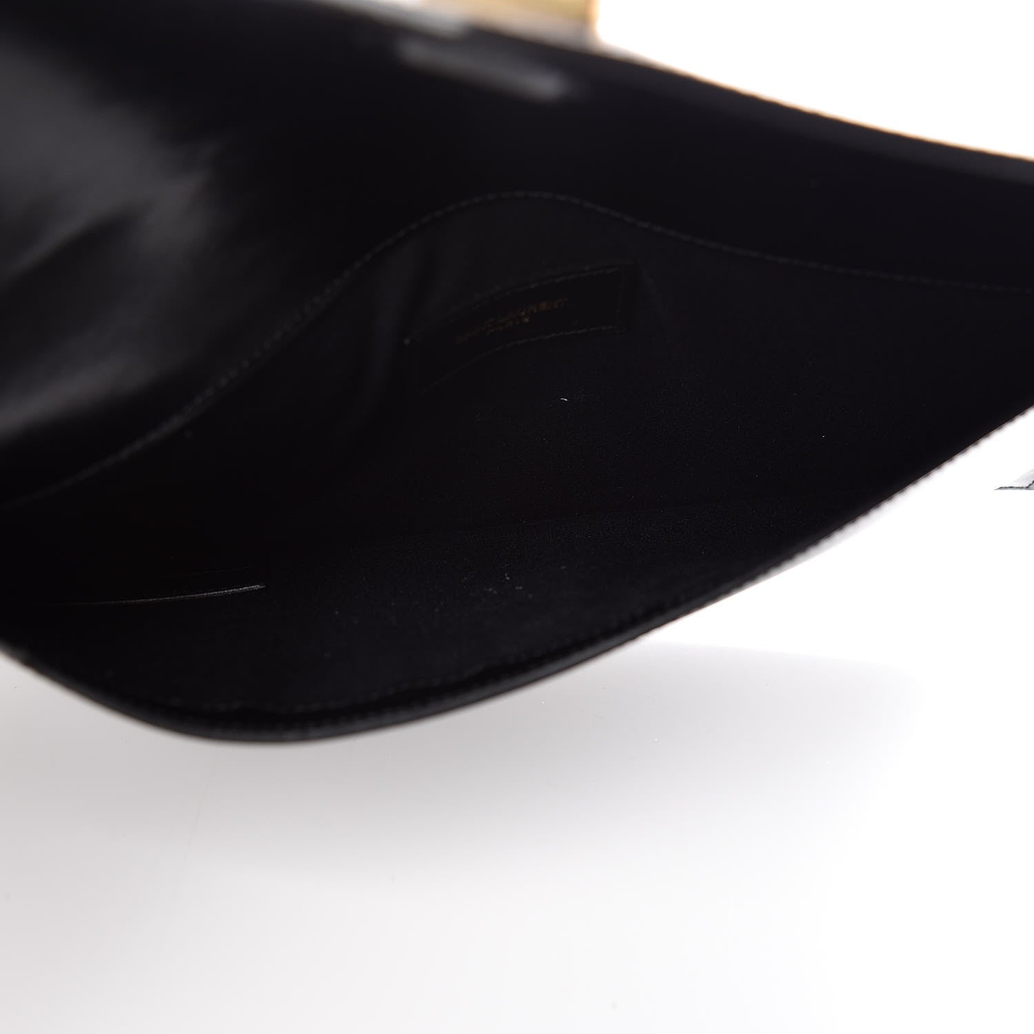 Saint Laurent Smooth Shiny Calfskin Monogram Uptown Pouch Black 5 of 7