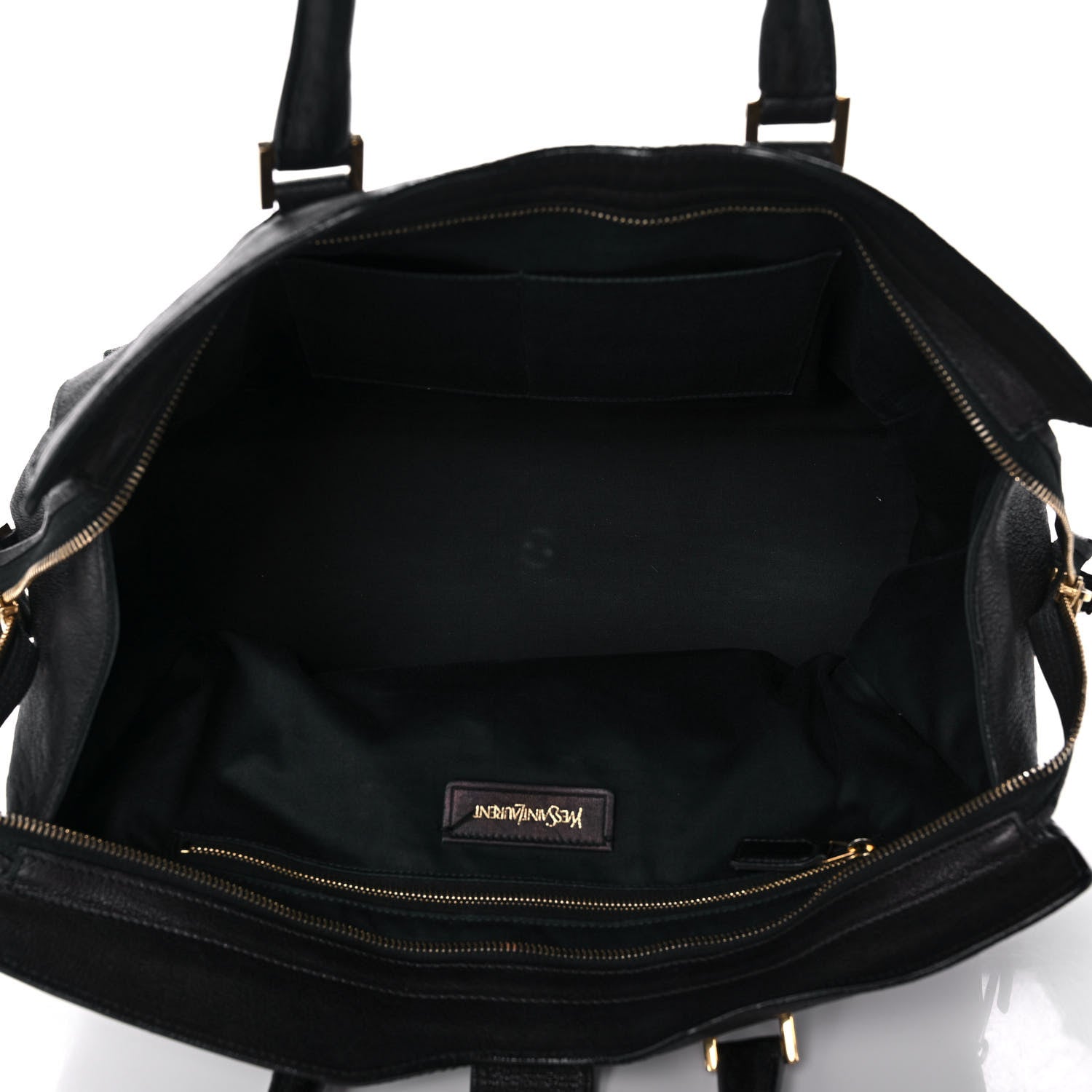 Saint Laurent Sheepskin Medium Cabas ChYc Black 5 of 12