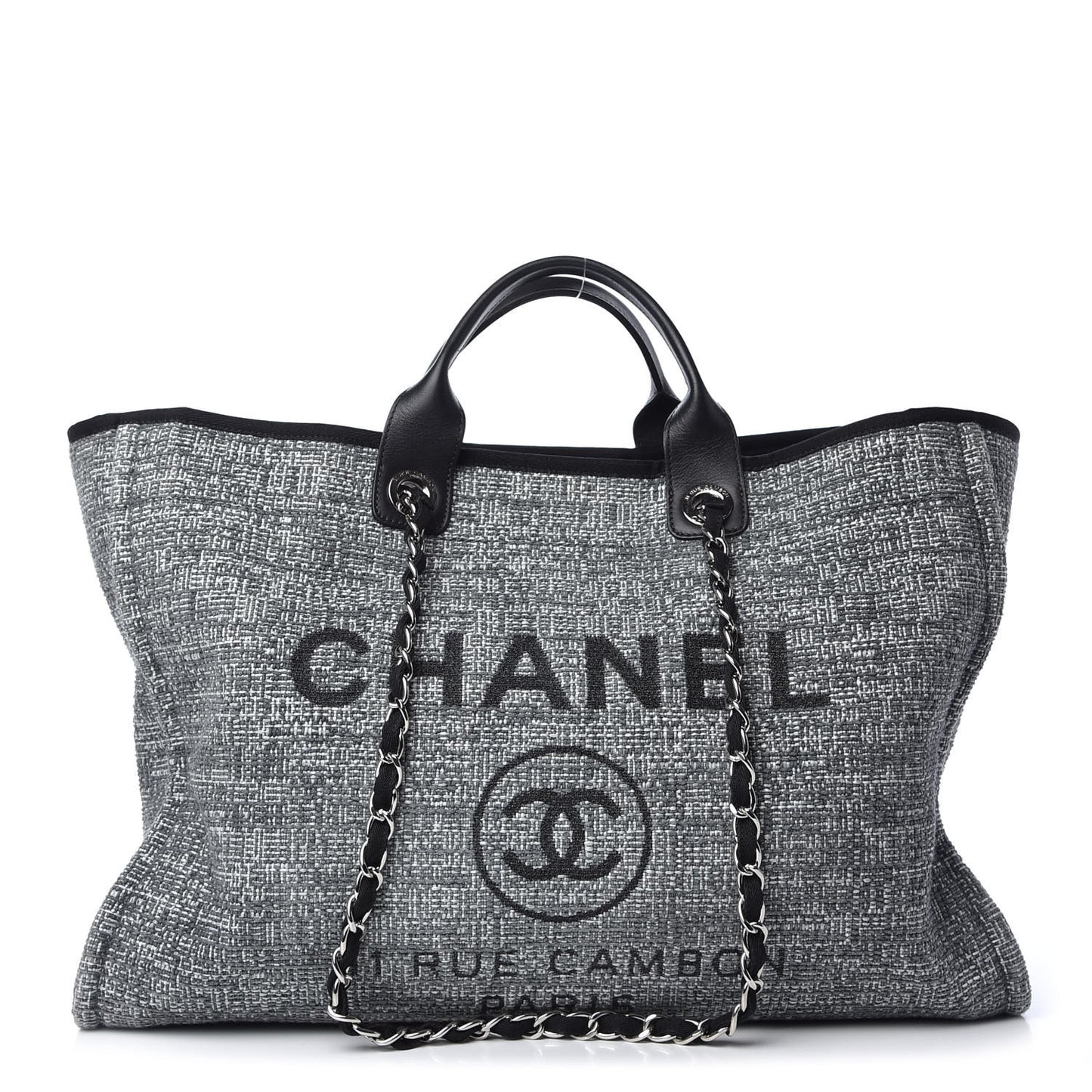 Canvas Large Deauville Tote Charcoal