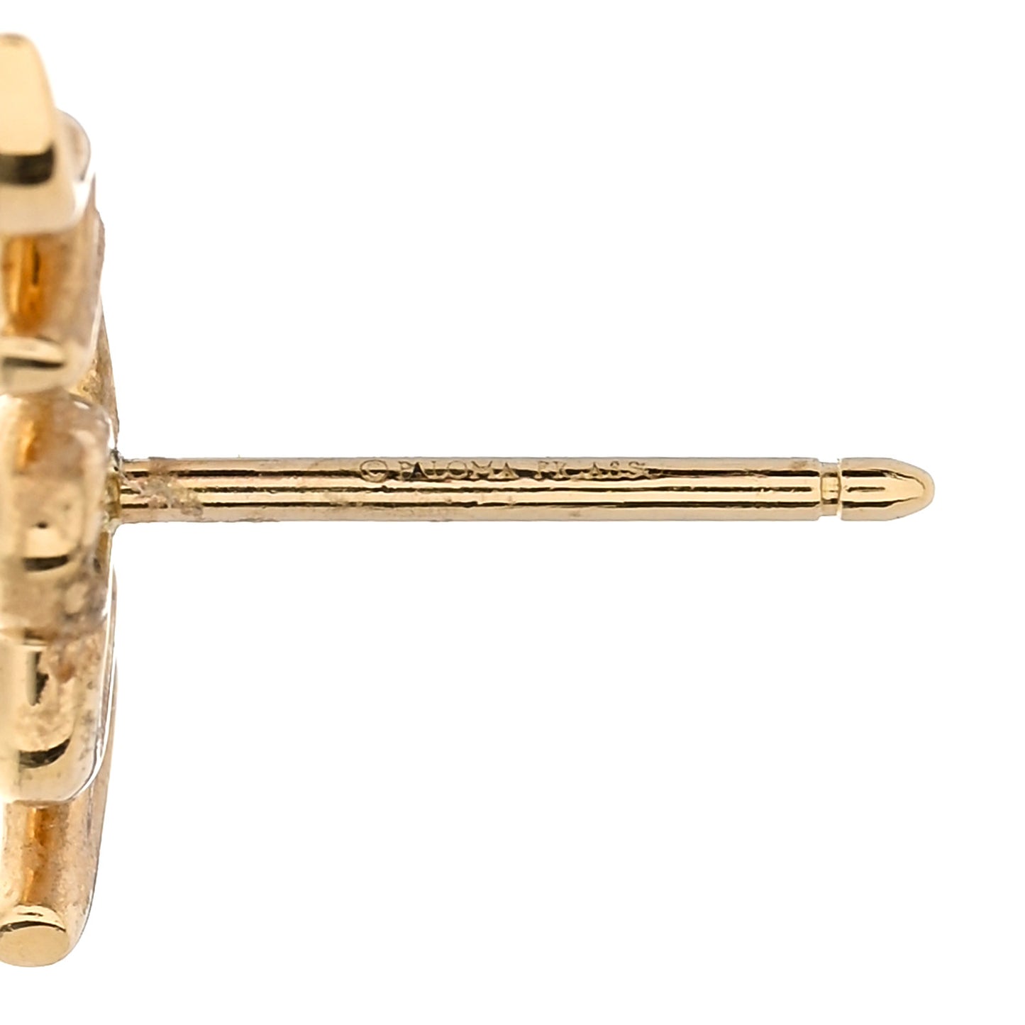 18K Yellow Gold Graffiti Oui Non Earrings