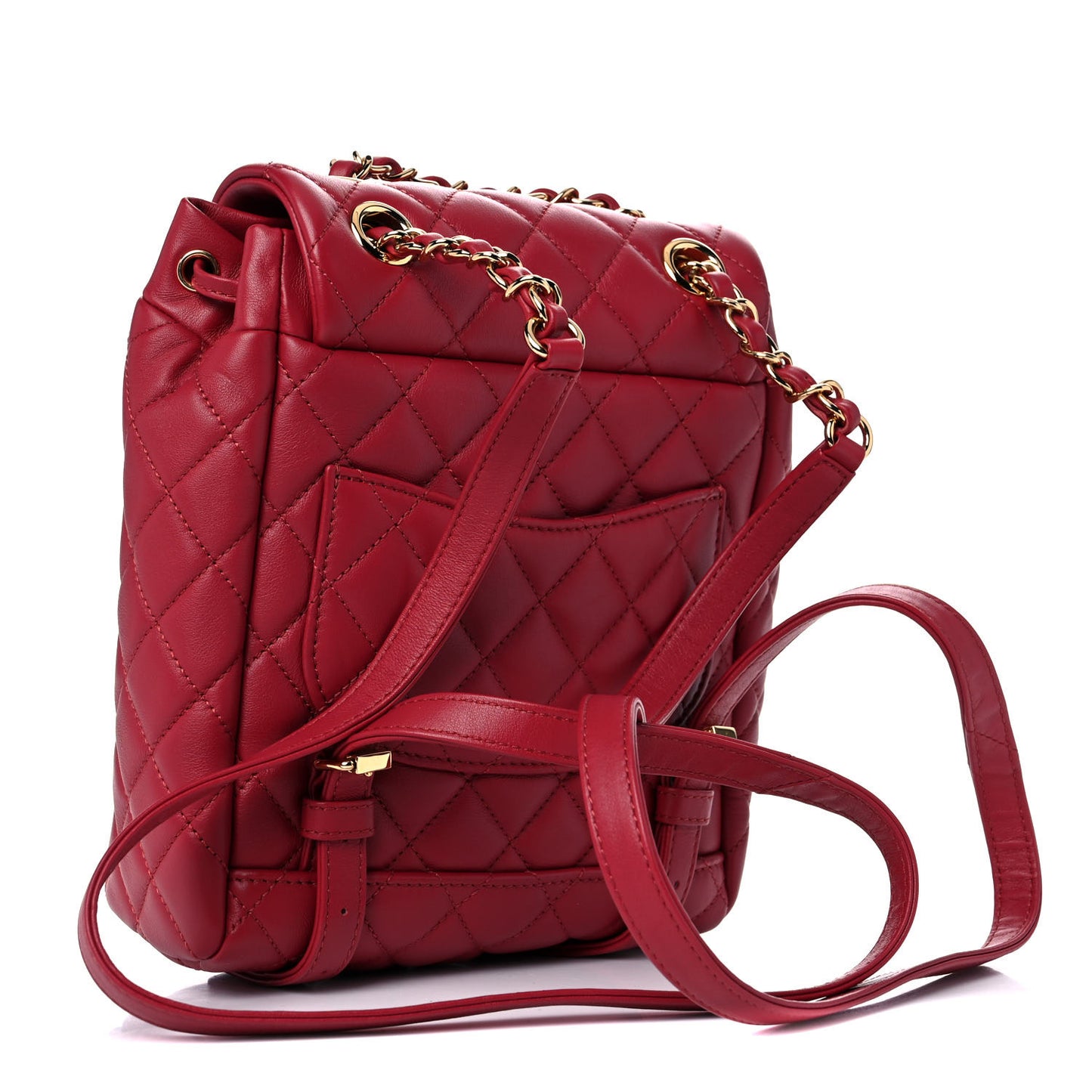 Calfskin Quilted Mini Urban Spirit Backpack Red