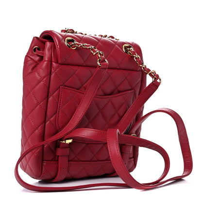 Chanel Calfskin Quilted Mini Urban Spirit Backpack Red 3 of 10